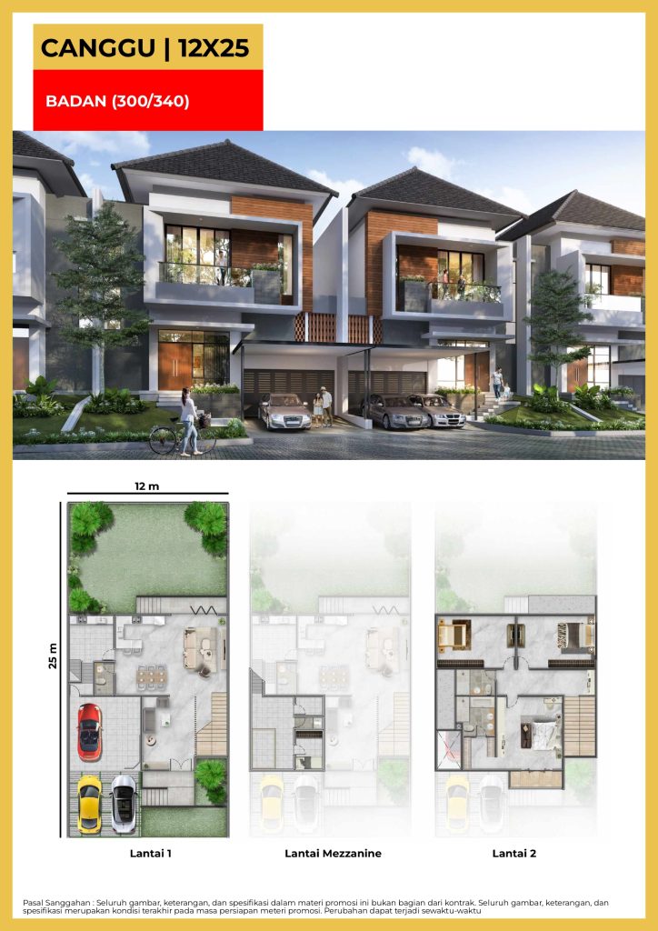 SIMPRUG RESIDENCES PIK2- Tipe CANGGU 12X25