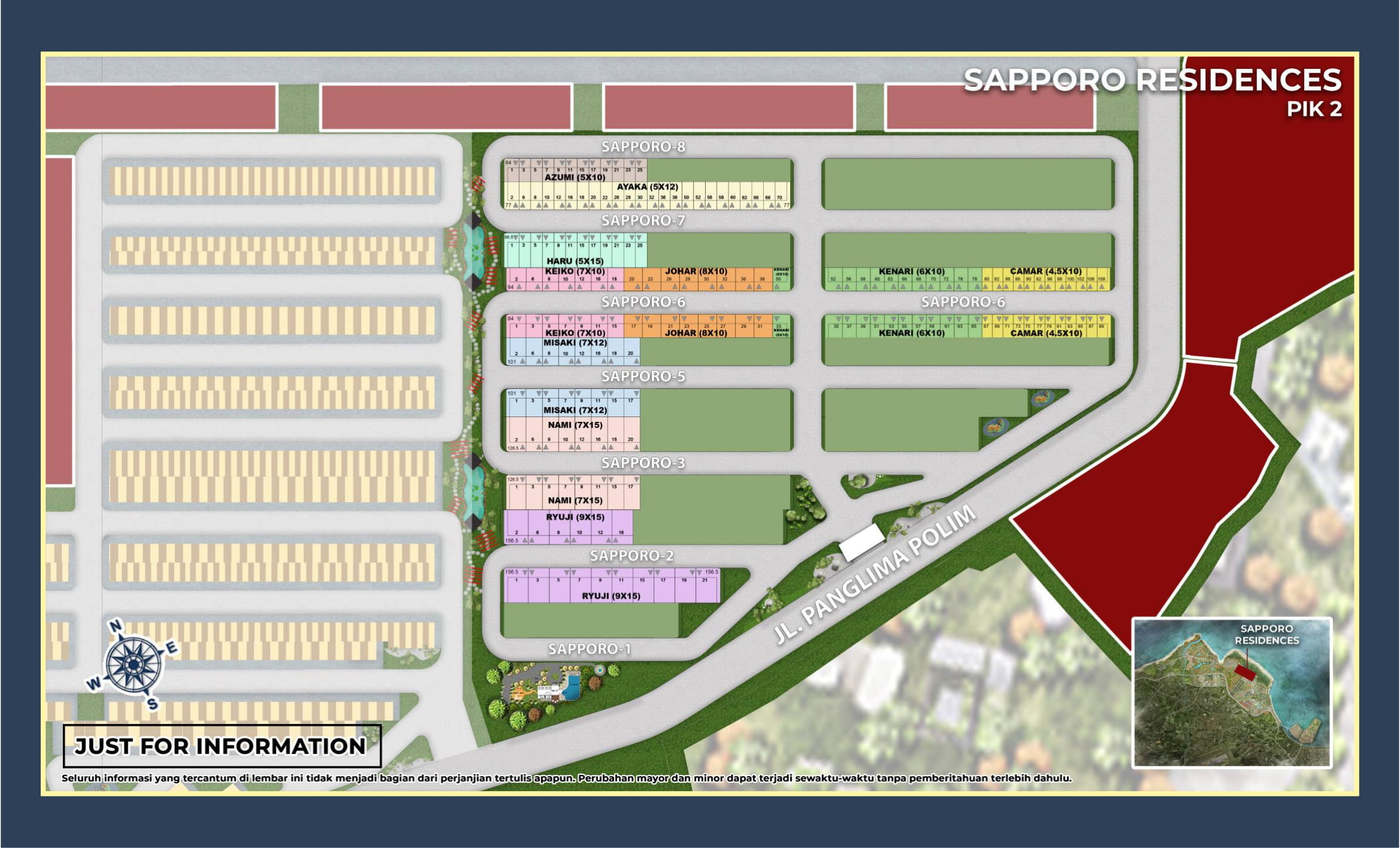 SitePlan Sapporo Residence PIK2