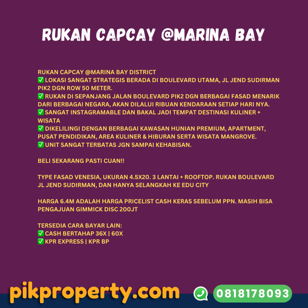 RUKAN CAPCAY @MARINA BAY